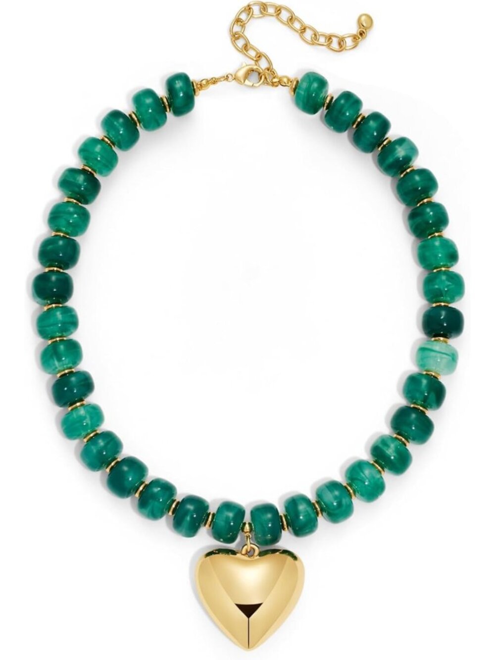 Colorful Chunky Heart Necklace for Women | Resin Beaded Choker Jewelry, Trendy